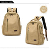 Men's Canvas Backpack Simple Casual Unisex Travel Backpack Schoolbag Large Capacity Ins Wind Laptop Computer Backpack
