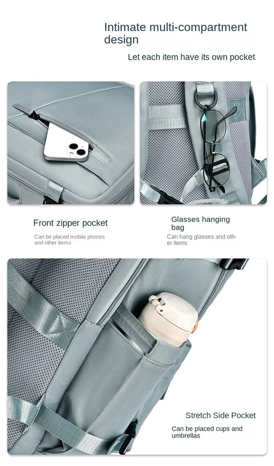 Men's Backpack Simple Style Large Capacity Travel Backpack High-end Business Laptop Bag Student