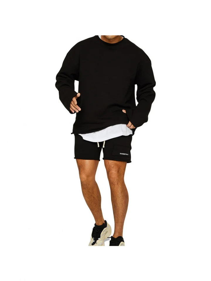 New Muscle Fitn Brothers Sportswear Casual Loose Training Set for Men Winter Running Gym Equipment Leisure Outfit