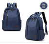 Men's Canvas Backpack Simple Casual Unisex Travel Backpack Schoolbag Large Capacity Ins Wind Laptop Computer Backpack