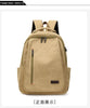 Men's Canvas Backpack Simple Casual Unisex Travel Backpack Schoolbag Large Capacity Ins Wind Laptop Computer Backpack