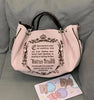 Embroidery Letter Tot Bag Women New In Large Capacity Retro Gothic Handbag Free Shiping Niche Desing Brand Soft Crossbody Bag