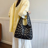 Fashion Women Shoulder Bag Designer Luxury Rivet Tote Bag Office Large Capacity Tote Girls Punk Style Main Bolsos Para Mujeres