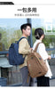 Men's Canvas Backpack Simple Casual Unisex Travel Backpack Schoolbag Large Capacity Ins Wind Laptop Computer Backpack