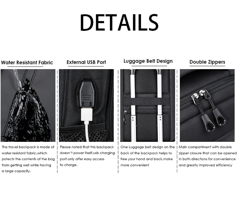 Men's Designer Laptop Bag School Bags for Boys Male Motorcycle Tactical Business Sports Travel Backpack Men