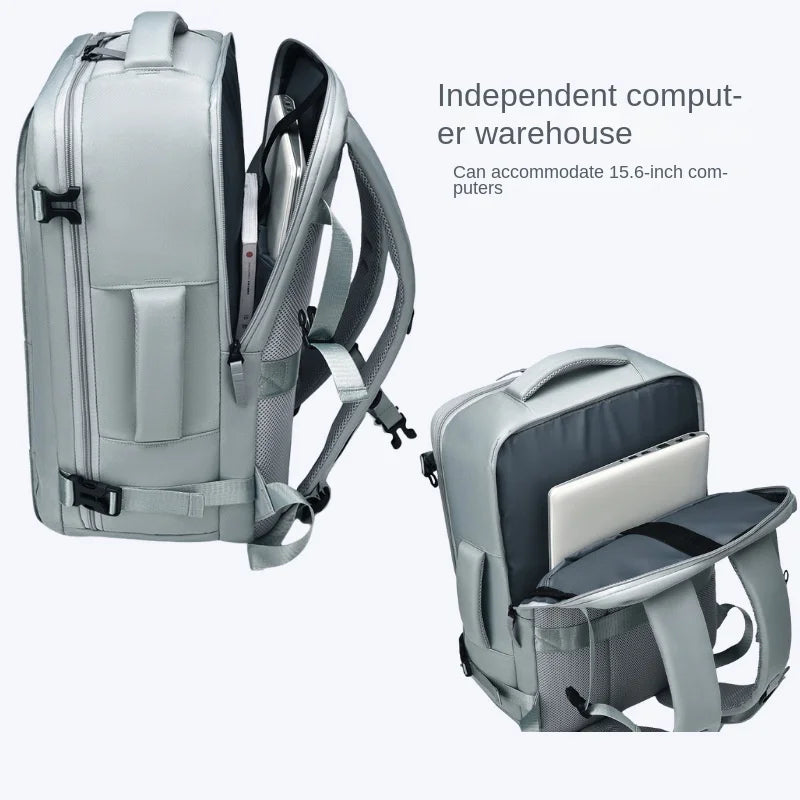 Men's Backpack Simple Style Large Capacity Travel Backpack High-end Business Laptop Bag Student