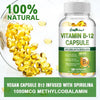 Vitamin B12 Capsules - Supports Energy Metabolism, Mood, Heart, Nervous System Support