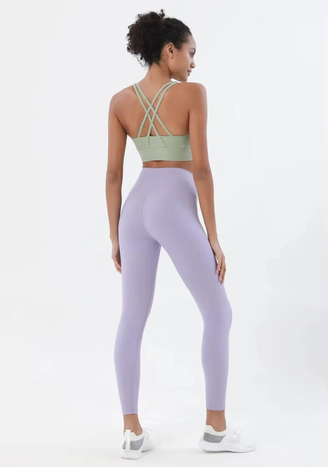 Fitness Sports Bra for Women Push Up Wirefree Padded Cross Strappy Running Gym Training Workout Yoga Underwear Crop Tops