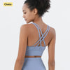 Fitness Sports Bra for Women Push Up Wirefree Padded Cross Strappy Running Gym Training Workout Yoga Underwear Crop Tops