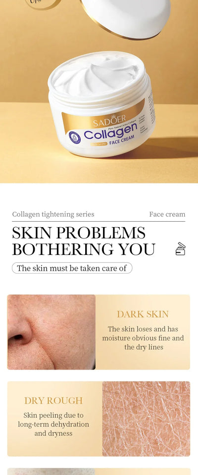 SADOER Collagen Firming Face Cream sknicare Moisturizing Hydrating Face Creams Faical Cream Beauty Face Skin Care Products