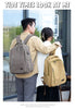 Men's Canvas Backpack Simple Casual Unisex Travel Backpack Schoolbag Large Capacity Ins Wind Laptop Computer Backpack