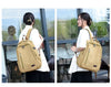 Men's Canvas Backpack Simple Casual Unisex Travel Backpack Schoolbag Large Capacity Ins Wind Laptop Computer Backpack