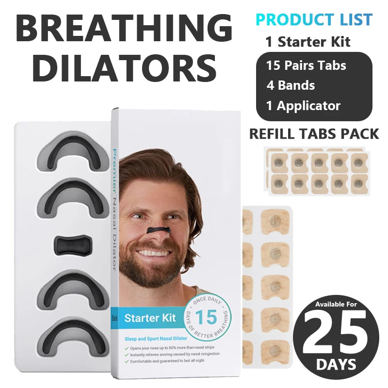 Anti Snoring Sleep Mouth Tape, Nasal Breathing Dilators Starter Kit for Nose, Improve Sleep Quality Snoring Solution for Men