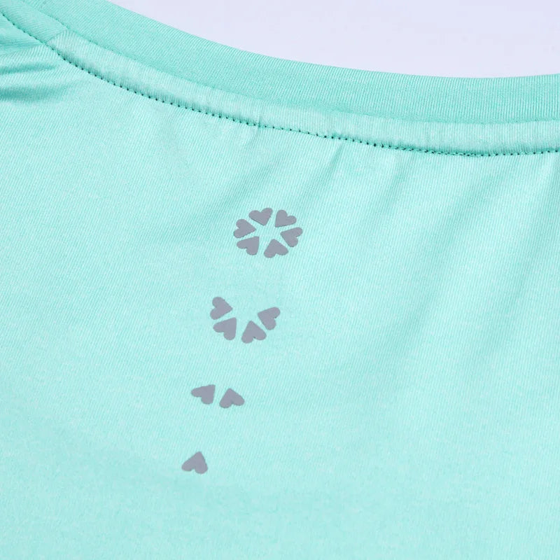 Women Sportswear T-shirt Quick Drying Jogging Sweat Wicking Short Sleeve Loose Outdoor Sports Fitness Top Gym Female Jersey Tee