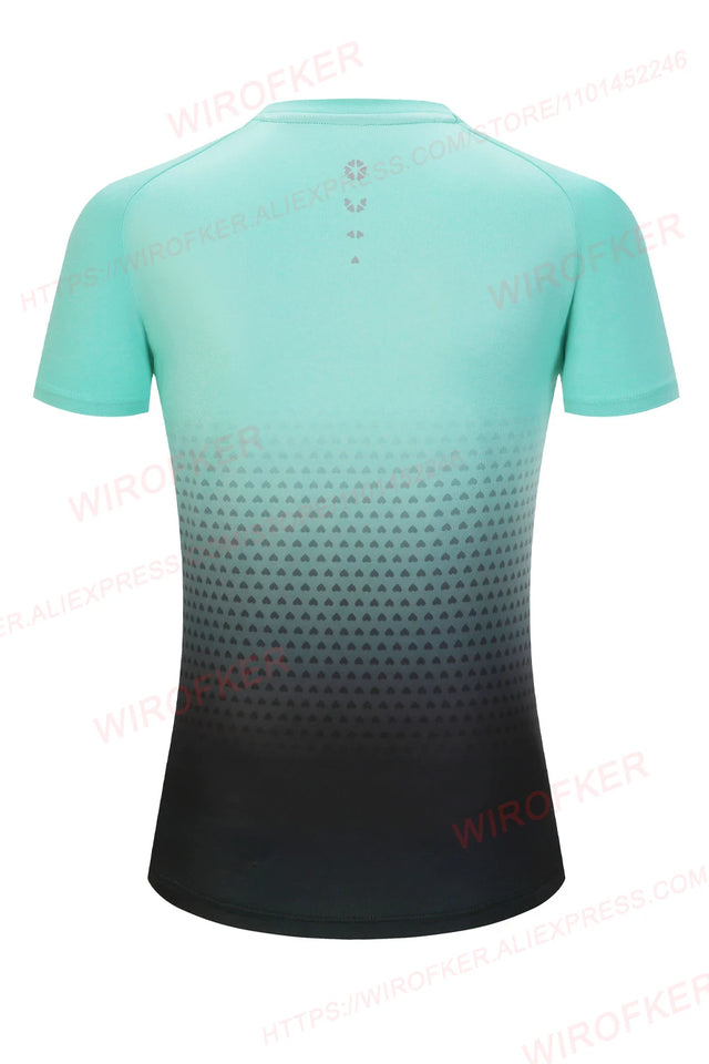 Women Sportswear T-shirt Quick Drying Jogging Sweat Wicking Short Sleeve Loose Outdoor Sports Fitness Top Gym Female Jersey Tee