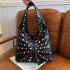 Fashion Women Shoulder Bag Designer Luxury Rivet Tote Bag Office Large Capacity Tote Girls Punk Style Main Bolsos Para Mujeres
