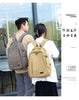 Men's Canvas Backpack Simple Casual Unisex Travel Backpack Schoolbag Large Capacity Ins Wind Laptop Computer Backpack