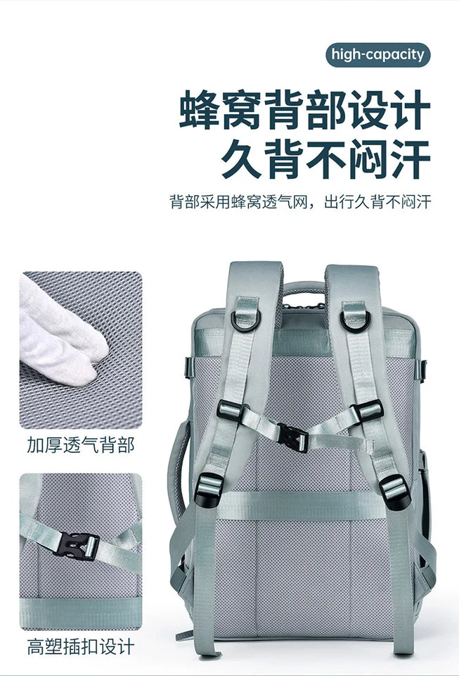 Men's Backpack Simple Style Large Capacity Travel Backpack High-end Business Laptop Bag Student