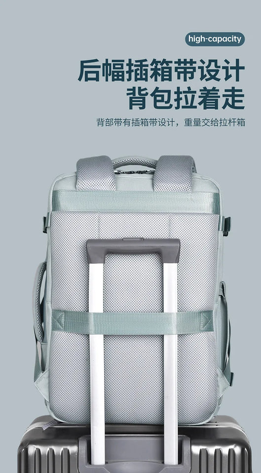 Men's Backpack Simple Style Large Capacity Travel Backpack High-end Business Laptop Bag Student