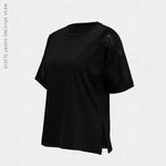 Summer Fitness Sports T-shirt Tops Women Outdoor Sports Loose Short Sleeve Stitching Gym Running Female Quick Drying Breathable