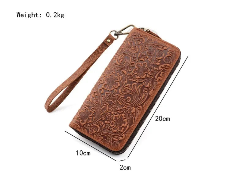 Men's Wallets,Credit Card Holder Money Bag Leather Long Wallet with Wristlet,Large Capacity with Zip-Around Phone Purse for Men