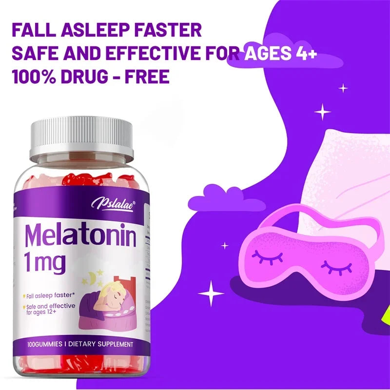 Melatonin Gummies 1mg - Children's Sleep Aids, Relieves Stress, Improves Insomnia, Improves Sleep Quality and Deeper Sleep
