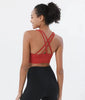Fitness Sports Bra for Women Push Up Wirefree Padded Cross Strappy Running Gym Training Workout Yoga Underwear Crop Tops