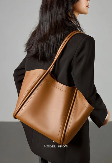 Women's Large Capacity Shoulder Bag armpit bag Ladies Genuine Leather Commuter Shopper Bags High Quality Luxury Handbag Big tote