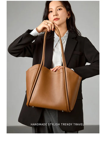Women's Large Capacity Shoulder Bag armpit bag Ladies Genuine Leather Commuter Shopper Bags High Quality Luxury Handbag Big tote